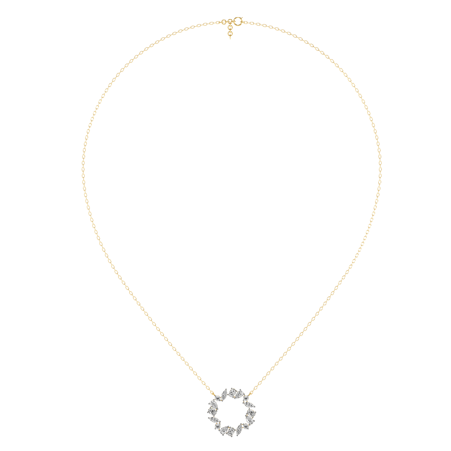 Crystal Halo Pendant (With Chain)